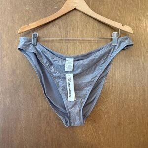 No Boundaries Metallic Silver Bikini Bottom